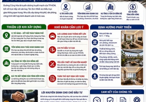 Xây dựng nhà phố đường cộng hòa – thuận lợi, khó khăn và định hướng phát triển